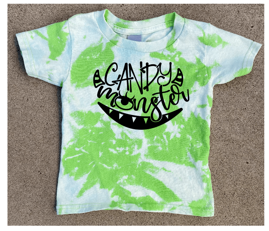 Candy Monster Toddler/Youth Shirt- Unbleached or Bleached Option-Multiple Colors