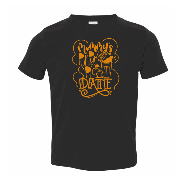 Mommy's Pumpkin Spice Date Toddler Shirt-Different Colors and Styles