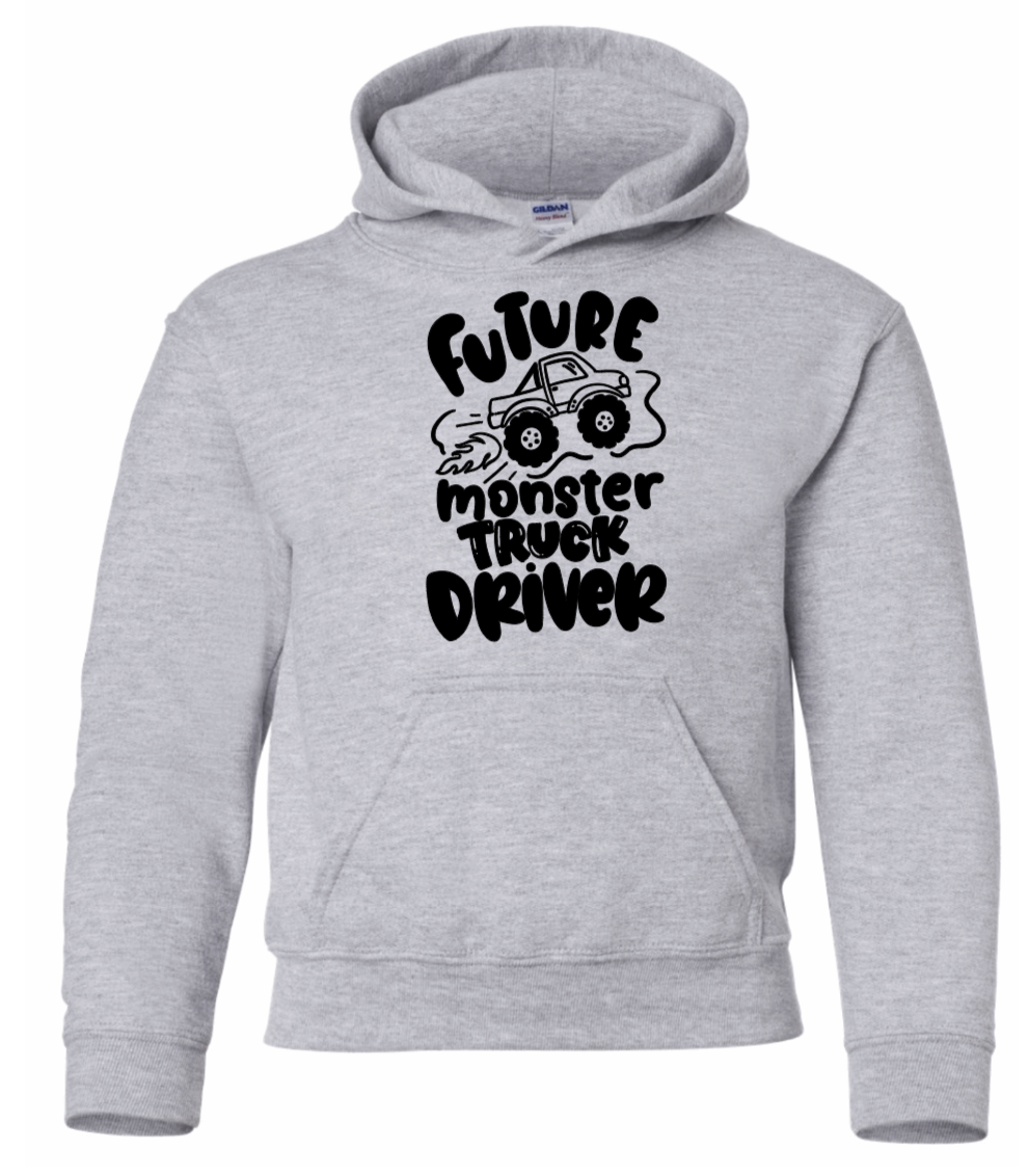 Future Monster Truck Toddler/Youth Hoodie or Crewneck Sweatshirt-Multiple Color and Style Options