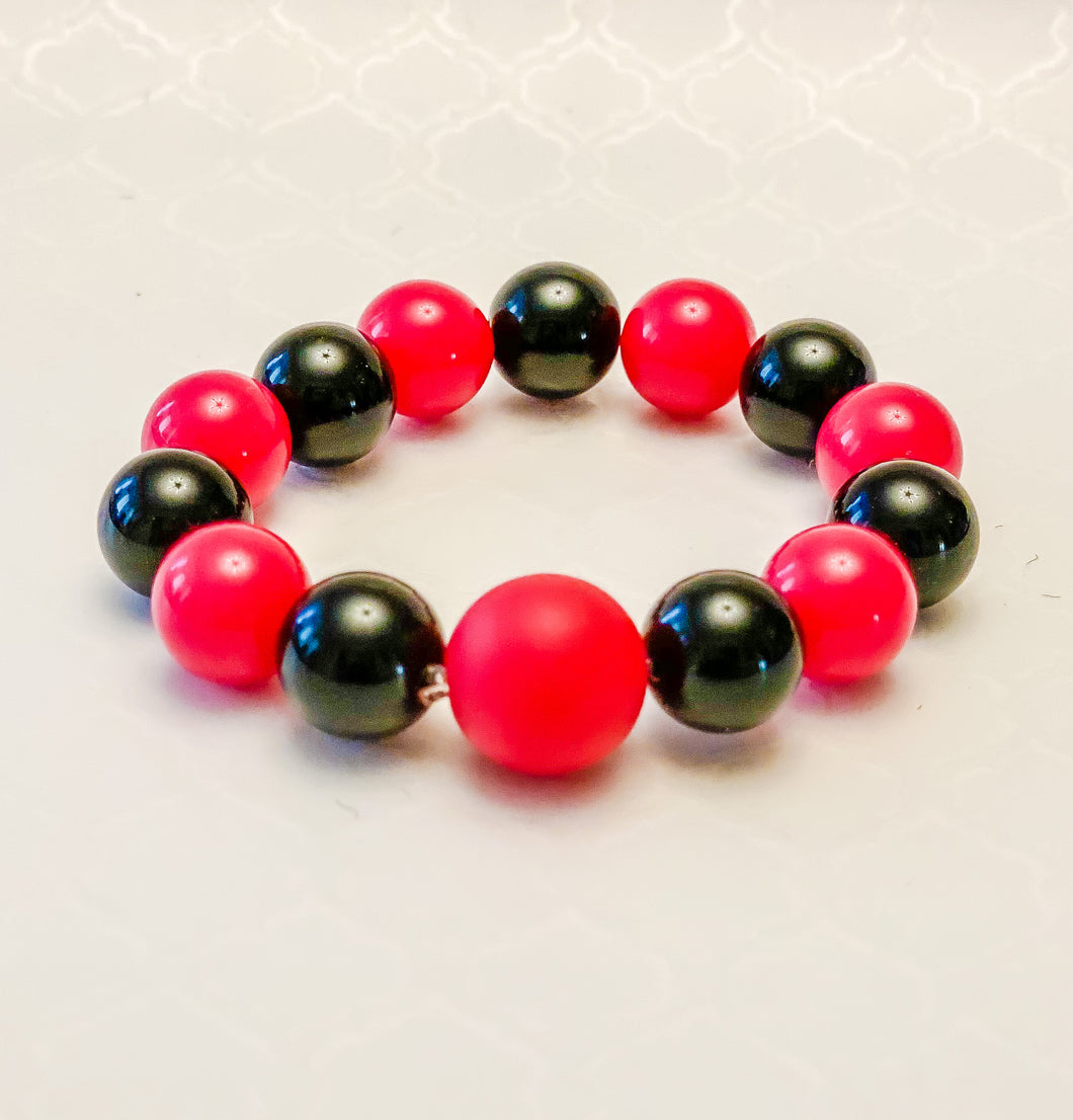 Black and Pink Bracelet
